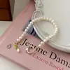 Pulseira de Lontra com Fivela Pintada à Mão Flor Tulipa de Verão Pérola Artificial Pulseira Estilo Frio Tendência Feminina Acessórios Femininos