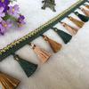 Cortina de estilo europeu Lace Tassel Hanging Spike Mantle Sofá Roupas Decoração Acessórios de tecido Tesoura Acessórios