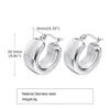 Pendientes europeos y americanos pendientes huecos de acero inoxidable pendientes geométricos dorados joyería de agua quanxi EH-439