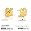 Pendientes de Acero de Titanio Jieding Forma de X Brillantes Modernos Pendientes de Acero Inoxidable Chapados en Oro de 18K Lujo Ligero Sensación de Alta Gama Venta al por Mayor Transfronteriza