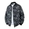 Chaqueta de béisbol G-stone transfronteriza talla europea estampado de planta selvática, top corto holgado estilo callejero americano talla grande