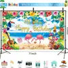 Cortina Banner de Fondo de Poliéster Personalizado Banner Colgante para Fiesta de Cumpleaños Decoración Cortina de Fondo para Fotografía al Aire Libre