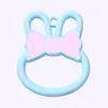 Accesorios Cruzados para Manualidades de Conejo Hueco Color Macarrón Aleación Pintura en Spray Accesorios para Llavero Gato KT Colgante