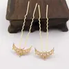 Grampo de Cabelo Ondulado de Latão Oco com Múltiplos Furos DIY Estilo Antigo Hanfu Borla Pequeno Grampo de Cabelo Palito de Cabelo Acessório de Cabelo que Preserva a Cor