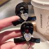 Chicas Japonesas y Coreanas Corazón de Cristal Cruz Pinza Cruzada Venta Caliente Transfronteriza Diamante de Imitación Clip Flequillo Moda Horquilla Nuevo Agarre para el Cabello