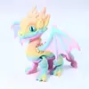 Dragón volador impreso en 3D transfronterizo, dragón demoníaco occidental con articulaciones móviles, ojos simulados, mascota de juguete, adorno, artículo de artesanía