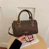 2026 Nuevo Bolso Boston con Estampado de Leopardo para Mujer Estilo Retro Diario Bolso de Mano de Nicho Bolso de Hombro Bolso Cruzado Versátil