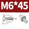 Pernos de Carruaje 304 M6-M12 Acero Inoxidable Cabeza Semiredonda Cuello Cuadrado Pernos Marco de Puente M4M5M8M10 Pernos de Estructura de Acero