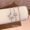 Pulsera Extraíble Estrella Mariposa de Circonita Super Brillante, Diseño Exquisito, Pulsera de Nicho, Lujo Ligero, Sensación de Alta Gama, Joyería de Mano para Mujer
