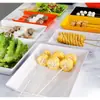 Bandejas para brochetas para restaurantes de hot pot, bandejas de vitrina, bandejas de autoservicio, bandejas de plástico apilables, bandejas especiales para brochetas a la parrilla y fritas, uso comercial
