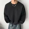 Sudadera nueva de manga larga, color liso, cuello redondo, para hombre y mujer, casual y moderna, diseño elegante, top versátil y de corte holgado