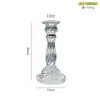 Portavelas de Cristal Vintage Estilo Francés de Lujo Ligero Romano Portavelas de Cristal para Aromaterapia Cena a la Luz de las Velas Boda Accesorios para Sesión de Fotos Portavelas