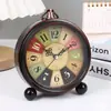 Suministro Exclusivo Transfronterizo de Relojes Despertadores Metálicos Retro, Relojes de Escritorio Silenciosos de 5 Pulgadas para Mesita de Noche, Relojes Elegantes para Sala de Estar y Dormitorio, Relojes de Mesa Estilo Europeo