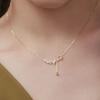 Collar de Púas Ping An Nuevo Estilo Diseño de Lujo Ligero Nicho de Alto Sentido Antiguo que No se Desvanece Colgante de Collar de Púas