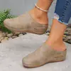 Zapatillas de Cuña con Plataforma Cerradas de Talla Grande Transfronterizas para Mujer 2026 Comercio Exterior Estilo Retro sin Cordones Casuales Medias Zapatillas