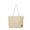 Nova Bolsa de Palha Grande Capacidade Simples Clássica Moda Feminina Bolsa Grande Tecida Bolsa de Trabalho Bolsa Tecida Flores