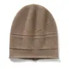 Cachemir 2026 Outono/Inverno Novo Chapéu Feminino de Tricô de Cor Sólida de Alta Qualidade para Exterior Quente Moda Pesado Solto Casual