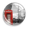 Arquitectura Retro Europea y Americana Autobús Rojo Gema del Tiempo Vidrio de Cristal Imán para Refrigerador Llavero Pendientes Soporte para Teléfono Móvil