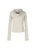 Camiseta ajustada de manga larga estilo americano picante para mujer, nueva colección de otoño, diseño con capucha de un solo botón, top cropped de moda
