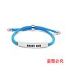 Pulseras Tejidas Multicolor Transfronterizas Europeas y Americanas Disfruta de la Diversión de la Vida Regalos Inspiradores para Vacaciones Pulseras de Acero Inoxidable Grabadas