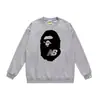 Bape Ape Head marca de moda unisex cuello redondo manga larga algodón estampado holgado chaqueta sudadera de otoño e invierno para hombre