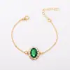 Pulsera transfronteriza europea y americana de esmeralda y diamante con formas de corazón, ovaladas, de lágrima, cuadradas y redondas, joyería de moda para novia al por mayor