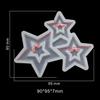 Molde de epoxi estrella de cinco puntas redonda nube Cielo Estrellado molde para piruletas molde para palitos de queso DIY molde para galletas