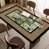 Novo jogo americano de mesa de jantar estilo chinês, não lavável, à prova d'água, à prova de óleo, jogo americano de mesa de centro, luxo leve, sensação de alta qualidade, tapete de proteção de mesa, anti-escaldante, toalha de mesa de chá