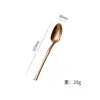 Acero Inoxidable 410 Transfronterizo Vajilla de Cintura Pequeña Hotel Cuchillo, Tenedor y Cuchara para Bistec Occidentales Caja de Regalo de 24 Piezas Dorada Engrosada