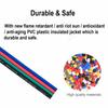 Cable de conexión para tira LED 5050 RGB de 18 AWG a color Negro Verde Rojo Azul Línea de cuatro colores Extensión de tira de 4 pines