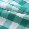 Toalha de Mesa Moderna Simples de PEVC Impermeável à Prova de Óleo Xadrez Verde Toalha de Mesa Retangular Doméstica para Mesa de Café Venda por Atacado