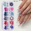 Nueva Joyería Caliente para Uñas ins Cadena Pequeña 12 Cajas Acero Dorado y Plateado Bola de Acero Pegatina Decorativa para Uñas DIY Cadena Metálica