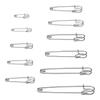 Alfinetes de segurança de ferro simples, alfinetes de segurança grandes, acessórios de joias artesanais DIY, broches, alfinetes de segurança, broches para roupas, alfinetes à moda antiga.