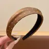 Diadema de lunares estilo coreano de ala ancha para mujer, de alta gama, elegante, moderna, accesorio para el cabello de moda para uso diario, diadema de corona alta