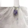 Colgante de Cuenta de Vidrio en Forma de Racimo de Uva Verde Cadena de Personalidad Creativa Encanto de Mochila Tejido Fresco Llavero