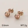 Pendientes Redondos de Perlas Personalizados Unisex en Múltiples Tamaños y Colores, Pendientes Sencillos y Modernos de Acero de Titanio con un Toque de Lujo Ligero y de Alta Gama
