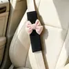Bonita almohadilla para cinturón de seguridad con forma de lazo para uso en coche, suave y cómoda, anti-estrangulamiento, almohadilla para cinturón de seguridad de coche, correa decorativa para interior de coche