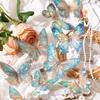 Espectro de Mariposa Ilimitado Cristal de Hielo PET Láser Estereoscópico Pegatina Dorada Goo para Diario de Mano Hermosa Mariposa Pegatina para Diario de Mano Ins