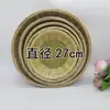 Cesta redonda de bambú tejida para pan al vapor cesta de bambú para poner pan al vapor cocina tejida de ratán tejida cesta de almacenamiento para verduras pequeña agua otra