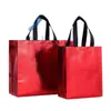 En stock Bolsa No Tejida Transfronteriza Impresible Ecológica Película Láser Papel de Aluminio Compras Ropa Publicidad Bolsa de Regalo Portátil