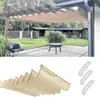 Toldo Vela Retrátil Ondulado, Tecido de Toldo Ondulado à Prova de Chuva e Impermeável, Toldo Impermeável para Gazebo, Terraço, Varanda, Pátio