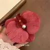 Horquilla Rosa Dulce Flor Phalaenopsis Pinza para el Cabello Pinza para la Cabeza Flor Flor Artificial Adorno para el Cabello Pinza Lateral Horquilla de Orquídea Accesorios para el Cabello
