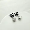 Faixa de cabeça de gatinho tridimensional vintage pingente fofo de diamante pérola brincos DIY feitos à mão brincos pingente de colar material