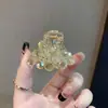 Presilha de garra pequena com strass e pérolas de luxo leve 2026 novo grampo lateral coreano grampo de meia garra acessório de cabelo com toque requintado e de alta qualidade