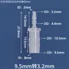 Conector de Plástico Reductor Grueso en T Recto a Través de Manguera Tubería de Agua Tubería de Aire Adaptador Conector Junta de Púa