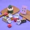 Molde para Galletas de Navidad 3D Estéreo Glaseado Galleta Fondant Tipo Prensa Juego Molde de Resorte Horneado Simulado Postre