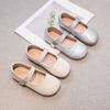 Zapatos de Cuero para Niñas 2024 Primavera y Otoño Nuevos Zapatos para Niños Zapatos de Princesa de Suela Blanda para Niñas Zapatos de Estilo Extranjero Antideslizantes Celebridad de Internet
