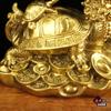 Par pequeno de ornamentos de tartaruga de latão puro, ornamentos de tartaruga dragão de cobre, tartaruga dourada para escritório, ornamentos de tartaruga dragão de cobre, presentes artesanais