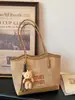 Bolsa Tote Grande de Gran Capacidad para Mujer Estilo Fresco 2026 Nueva Simple Cuadros Versátil para Viajar al Trabajo Hombro Axila Transversal