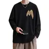 Nueva Camiseta de Manga Larga para Hombre Estilo Hong Kong Otoño Holgada Casual Versátil Top para Hombre Logo Personalizable para Hombre